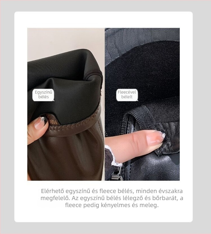 Női lovaglócsizmák, magas szárú, vastag sarok, kerek orr, felsőrész szuper rostból, velúr bélés