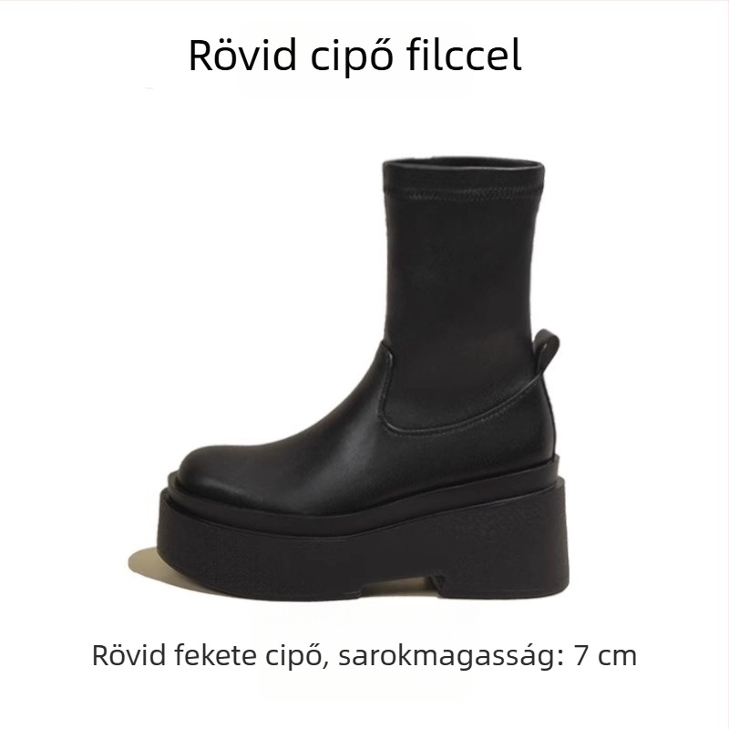 Női túl térdig érő csizma rugalmas fazon, vastag sarok, 6–8 cm sarokmagasság, PU talp, elöl fűzőzárás, vízálló