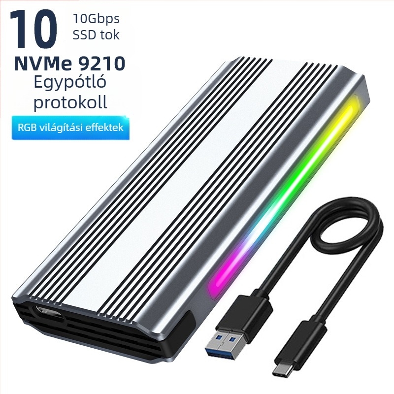 M.6 Eszközmentes SSD-készülék NVMe/NGFF, M.2, alumínium ötvözet, akár 8TB, USB-C 3.1/3.2