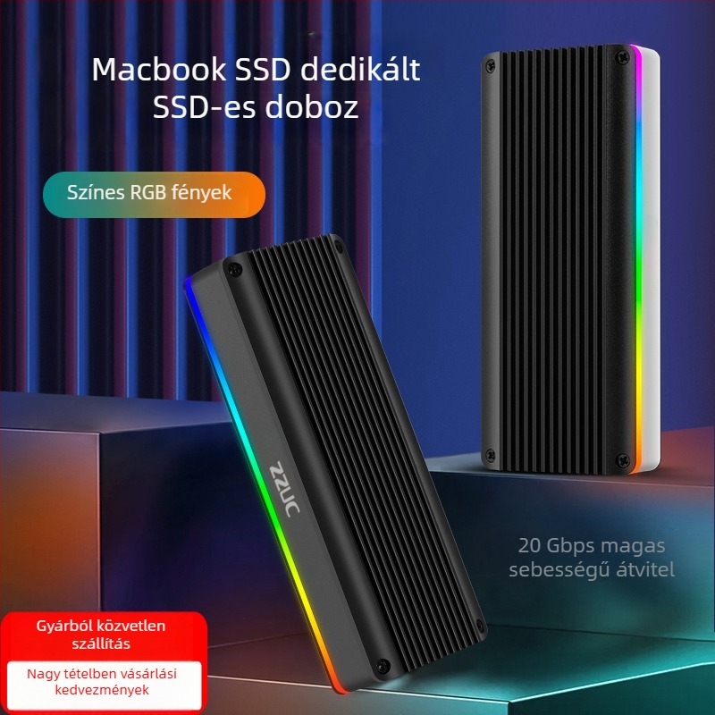 M.6 Eszközmentes SSD-készülék NVMe/NGFF, M.2, alumínium ötvözet, akár 8TB, USB-C 3.1/3.2