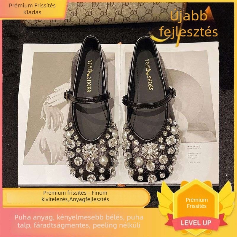 Mary Jane cipők – 2025 tavasz, koreai street-hipster stílus, kender anyagú szövet, fő anyag >95% tartalom, ragasztott kivitel