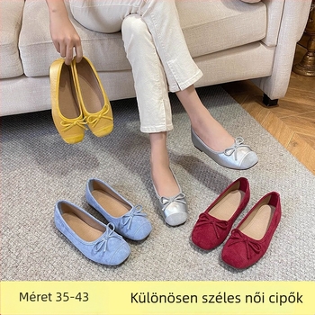 BBY Broad Fit Női lapos cipő - kerek orr, felsőrész: szuper rost, belső: műbőr, talp: gumi, alacsony sarok (<3 cm), mind a négy évszakra alkalmas