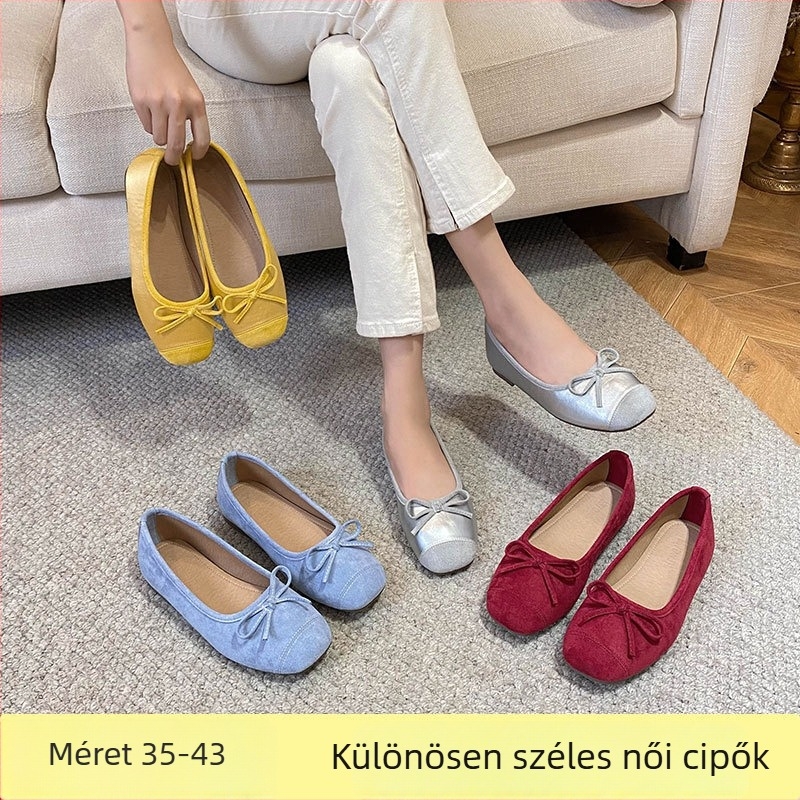 BBY Broad Fit Női lapos cipő - kerek orr, felsőrész: szuper rost, belső: műbőr, talp: gumi, alacsony sarok (<3 cm), mind a négy évszakra alkalmas