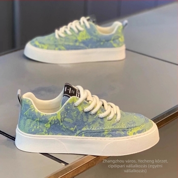 Sneaker - lélegző textil felsőrész, fűzős zárás, gumitalp (uniszex, alacsony szárú, mindennapi)