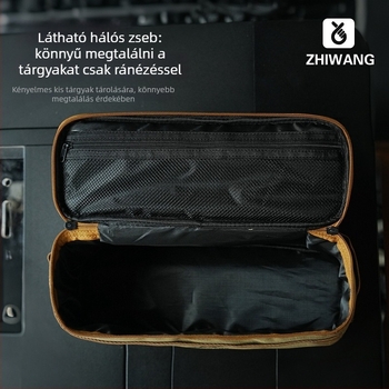 Kemping edények tároló táska – hengeres formájú, Oxford anyagú, többfunkciós szervező utazáshoz