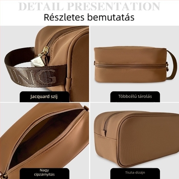 Sminkes táska, testreszabható, hordozható, uniszex, poliészter