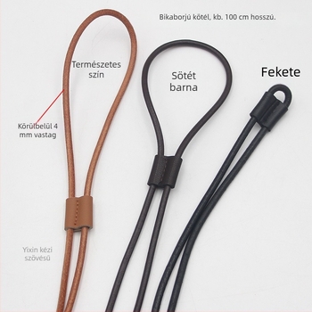 Valódi bőrből készült táskarám kötéllel, állítható hosszúságú crossbody – első réteg marhabőr