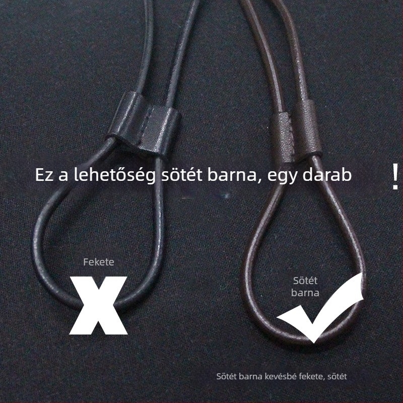 Valódi bőrből készült táskarám kötéllel, állítható hosszúságú crossbody – első réteg marhabőr