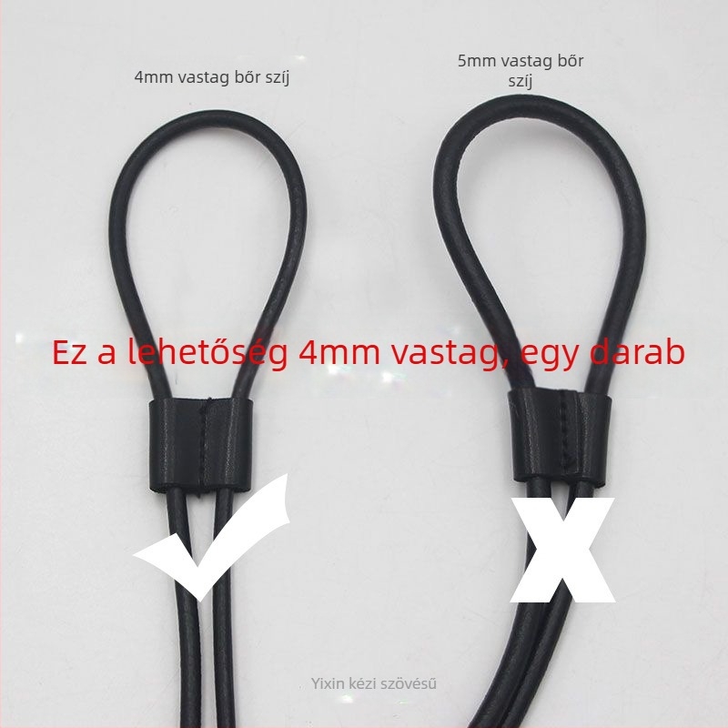 Valódi bőrből készült táskarám kötéllel, állítható hosszúságú crossbody – első réteg marhabőr