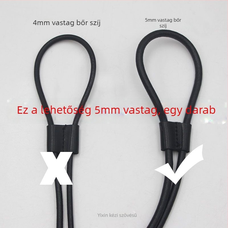 Valódi bőrből készült táskarám kötéllel, állítható hosszúságú crossbody – első réteg marhabőr