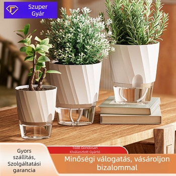 RUIPU Önöntöző pothos edény, hidroponikus neveléshez, egymásra rakható, átmérő 12/15/20 cm
