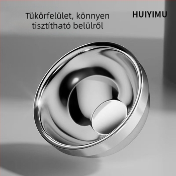 304 rozsdamentes acélból készült emelt macskatál etetéshez, anti-tilt kialakítás és ferde perem