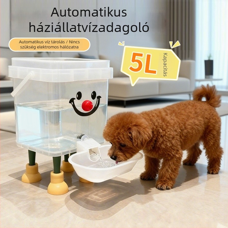 Háziállatok ivóvíz adagolója, hálózatról működő, műanyagból, univerzális használatra, nagy kapacitás, automatikus etetés funkció