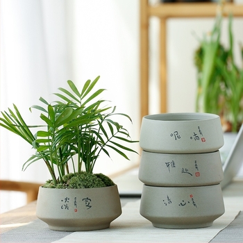 Retro kerámia virágtartó succulensekhez és money planthez, asztali hidroponikus dekoráció