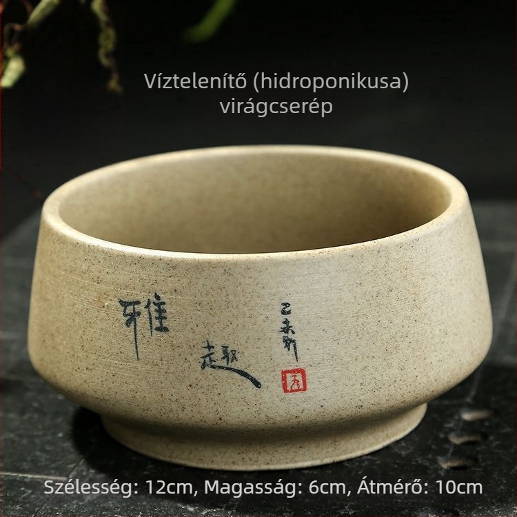 Retro kerámia virágtartó succulensekhez és money planthez, asztali hidroponikus dekoráció