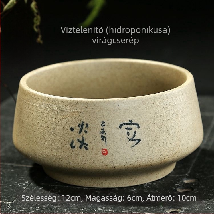 Retro kerámia virágtartó succulensekhez és money planthez, asztali hidroponikus dekoráció