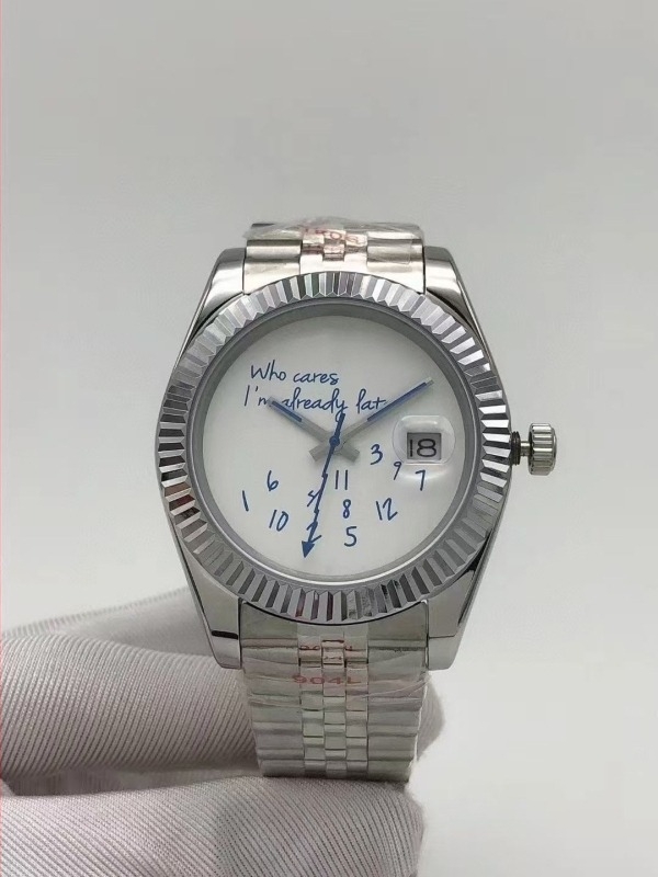 Férfi automata mechanikus óra - zafír kristályüveg, rozsdamentes acél tokozás és szíj, spirál koronával, átlátszó hátlappal