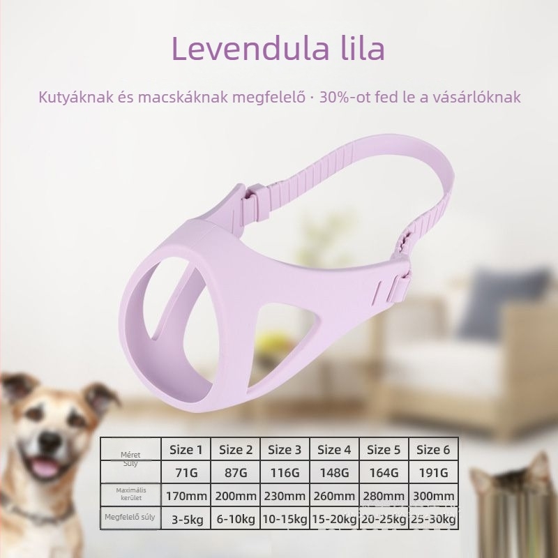 Kutyaszájkos, állítható, harapás elleni, ugatás elleni, evés elleni, műanyag