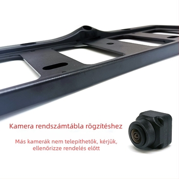 Autó 360° panorámás előre nézet kamera tartó, univerzális rendszámtábla keret alap