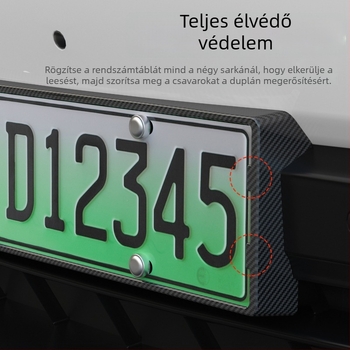 YU7-hez tervezett különleges rendszám-tartó, műanyagból, teljes élvédő kerettel