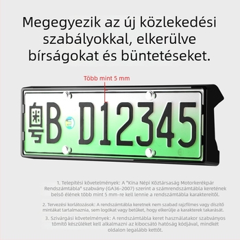 YU7-hez tervezett különleges rendszám-tartó, műanyagból, teljes élvédő kerettel