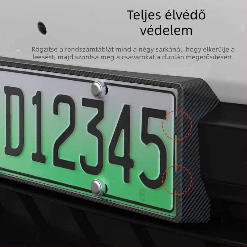 YU7-hez tervezett különleges rendszám-tartó, műanyagból, teljes élvédő kerettel