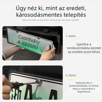 Tesla Model Y/3 rendszámtábla tartó – műanyag, Tesla-kompatibilis, testreszabás elérhető