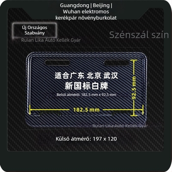 Elektromos kerékpárok rendszámkerete – alumíniumötvözet, univerzális kompatibilitás