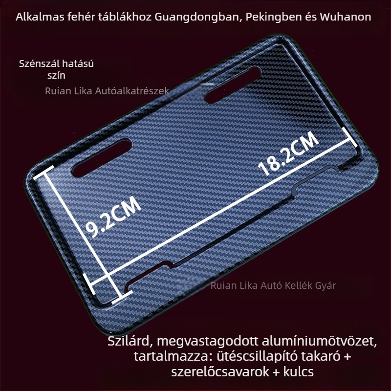 Elektromos kerékpárok rendszámkerete – alumíniumötvözet, univerzális kompatibilitás