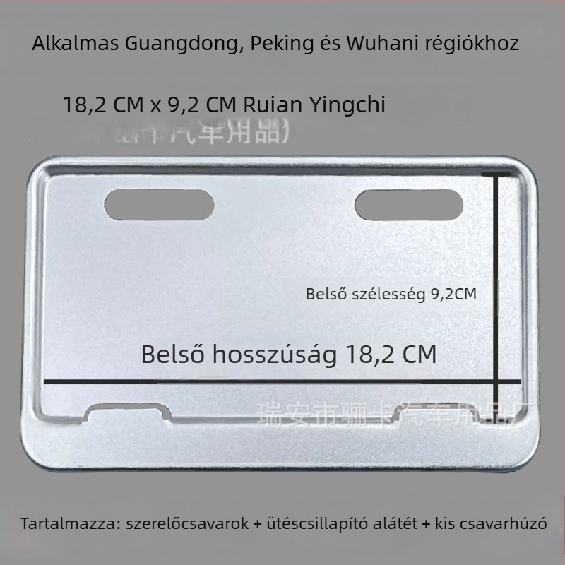 Elektromos kerékpárok rendszámkerete – alumíniumötvözet, univerzális kompatibilitás