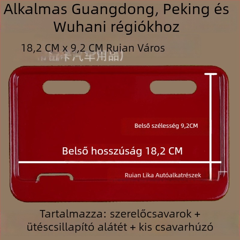 Elektromos kerékpárok rendszámkerete – alumíniumötvözet, univerzális kompatibilitás