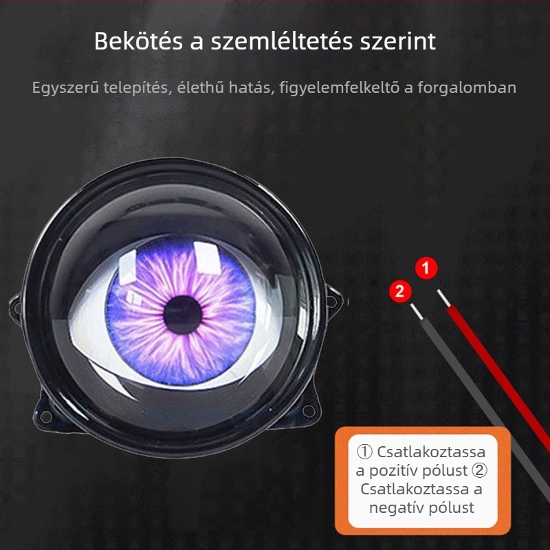 LED ködfényszórók Lens Devil Eyes, 12V, 5000 lm, LED fényforrás, Fog076