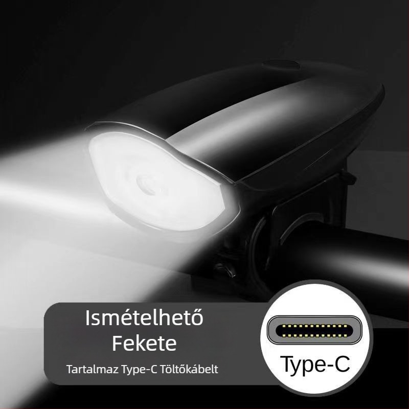 Kerékpár elsőfénye USB-töltéssel, MTB-hez, országúti és elektromos kerékpárokhoz