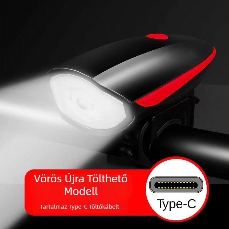 Kerékpár elsőfénye USB-töltéssel, MTB-hez, országúti és elektromos kerékpárokhoz