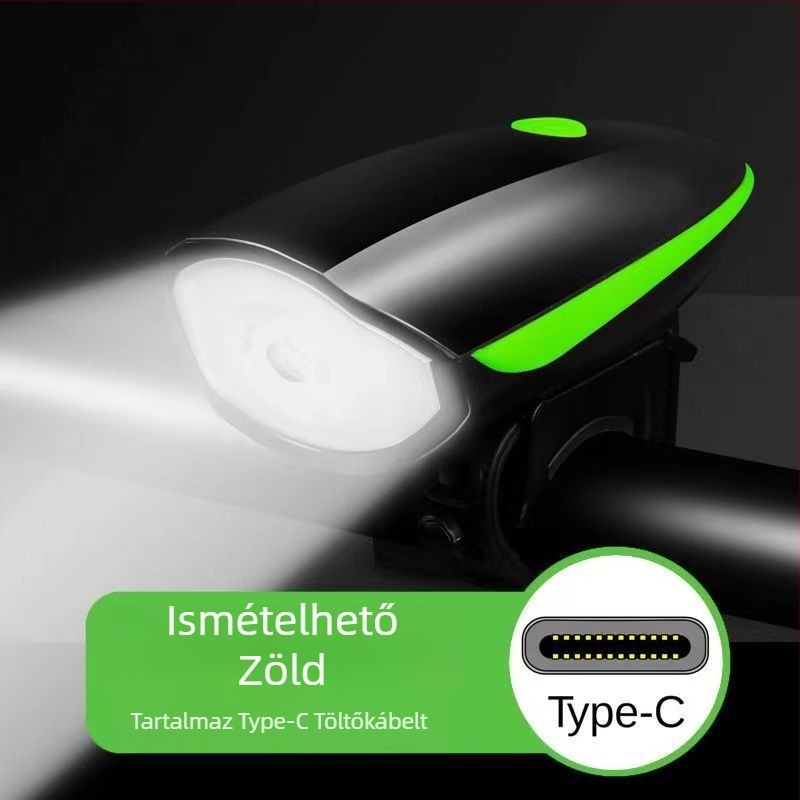 Kerékpár elsőfénye USB-töltéssel, MTB-hez, országúti és elektromos kerékpárokhoz