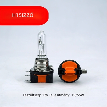 Autóhalogén fényszóróizzó H-15, 15/55W, 12V, Halogén izzó, Hosszú élettartamú