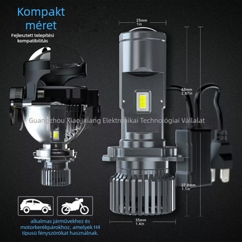 P6 LED fényszóró H4 integrált magas/alsó fényerővel – 31W, 12V, 3000LM, IP68