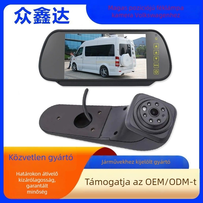 VW Crafter felső féklámpa kamera – modell zxd02, 1080P, 12V, 170° látószög, AV jel