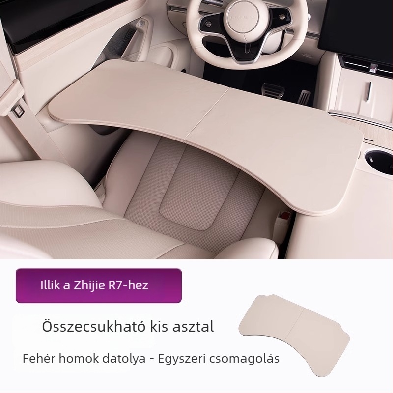 Autóba szerelt összecsukható elülső asztal, PVC anyag, falra szerelhető, univerzális sedanokhoz