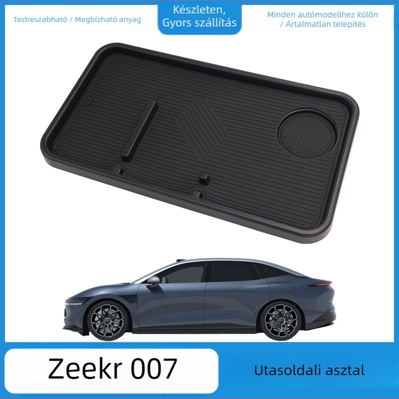 ZEEKR 007 utas oldali hordozható asztalka - ABS, autó belső kiegészítő, modell Jixin 007, testreszabható