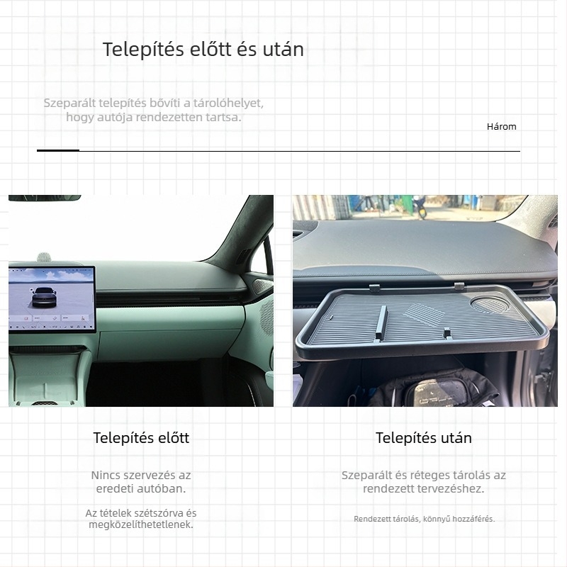 ZEEKR 007 utas oldali hordozható asztalka - ABS, autó belső kiegészítő, modell Jixin 007, testreszabható