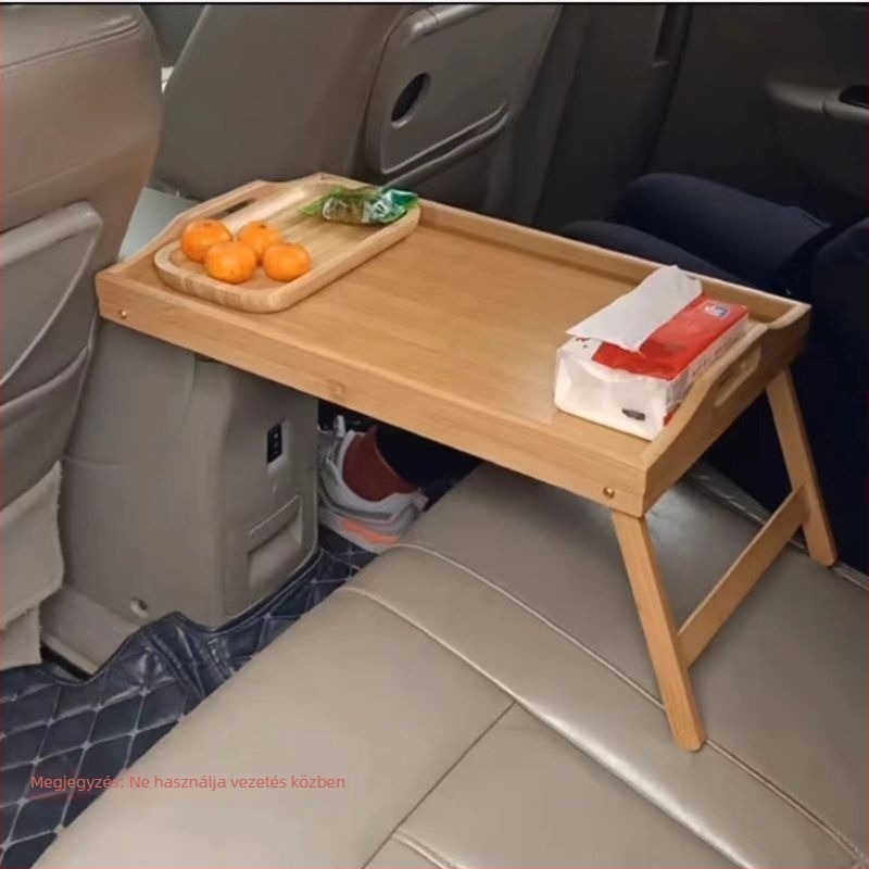 Autóba illő összecsukható fa asztal olvasáshoz és tanuláshoz – falra szerelhető, tárolás, univerzális kompatibilitás