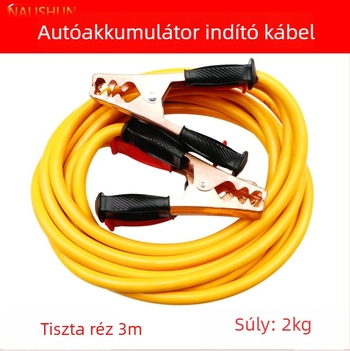 There Shun autóindítási kábelek réz csipeszekkel, vastag vezető