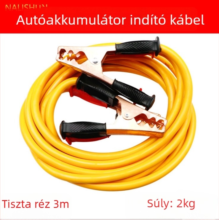 There Shun autóindítási kábelek réz csipeszekkel, vastag vezető