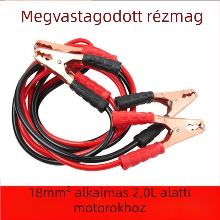 There Shun autóindítási kábelek réz csipeszekkel, vastag vezető