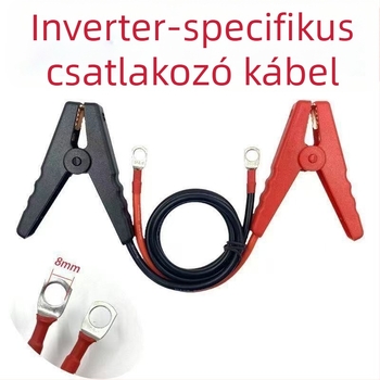 Sürgősségi 12V akkumulátor csatlakozó kábel rézcsipesz inverterhez (Tiszta réz vezető; Univerzális kompatibilitás)
