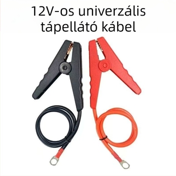 Sürgősségi 12V akkumulátor csatlakozó kábel rézcsipesz inverterhez (Tiszta réz vezető; Univerzális kompatibilitás)