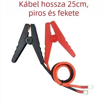 Sürgősségi 12V akkumulátor csatlakozó kábel rézcsipesz inverterhez (Tiszta réz vezető; Univerzális kompatibilitás)
