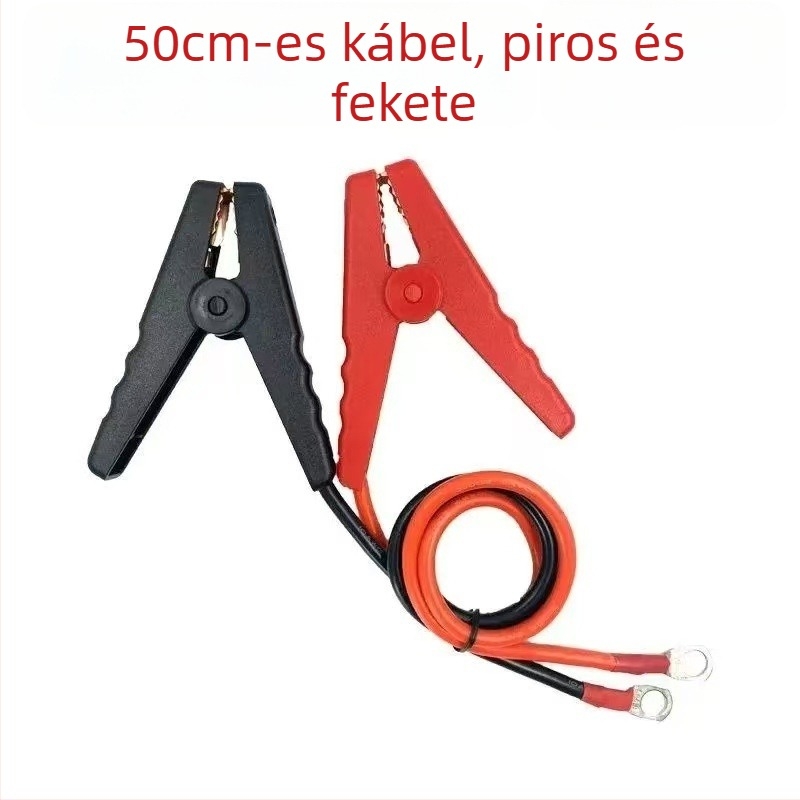 Sürgősségi 12V akkumulátor csatlakozó kábel rézcsipesz inverterhez (Tiszta réz vezető; Univerzális kompatibilitás)