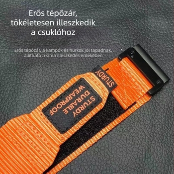 Nylon óraszíj két részes Garmin Fenix 5/5S/5X/6X/7X, szélesség 22 mm és 26 mm